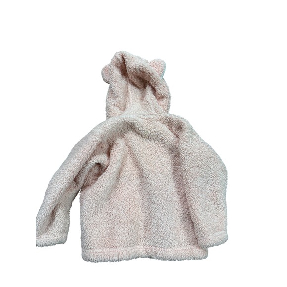 Patagonia Baby Girls Pink Fleece Hooded Jacket Size 12-18 Months Cozy Outdoor - Picture 2 of 5